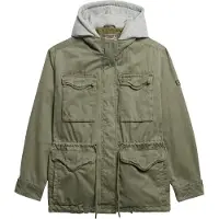 Superdry para mulher. W5011918A Parka Hooded Military verde (M), Casual, Algodão