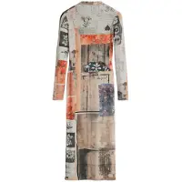 Desigual , Vestido justo collage, Viscose, XS