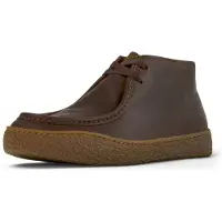 Camper para homem. K300530-004 Botins de pele Peu Terreno castanho (40), Couro, Marrom, Plano, Nenhum, Casual