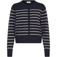 Oxmo Casaco de malha 'Fkeana' azul escuro / branco