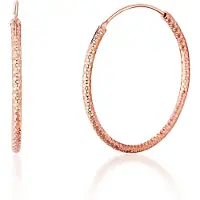 JVD SVLE0204XD5RO Orecchini a Cerchio in Argento Bronzo 4 cm