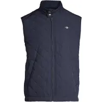 Gant para homem. 7006341 Colete acolchoado Windcheater azul-marinho (L), Casual, Poliéster, Sem mangas / correias