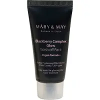 MARY & MAY Mary&Max Vegan Blackberry Complex Glow Wash Off Pack Clay Maschera Illuminante 30g — Maschera