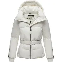 MARIKOO Casaco de inverno 'Aleyna 16' branco natural