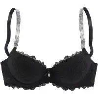 LASCANA Soutien preto / transparente