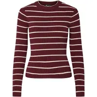 Pieces Pullover carmesim / branco natural