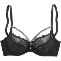 LASCANA Soutien preto / prata