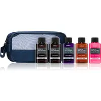 Kundal Mel & Macadamia Kit de cosméticos de viagem White Musk para corpo e cabelo