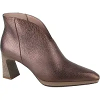 Hispanitas para mulher. HI254270 Botins em pele Atlanta Bronze (38), Couro, 5 a 8cm, Zíper, Casual