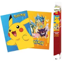 Abysse Corp Pôster De Personagens Coloridos Pokémon 2 Unidades