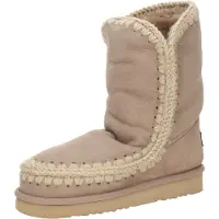 Mou para mulher. MU.FW101000A Botins Eskimo 24 castanho (36), Couro, Marrom, Plano, Nenhum, Casual