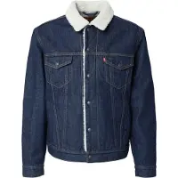 Levi's Casaco meia-estação 'Type III Sherpa Trucker' azul ganga