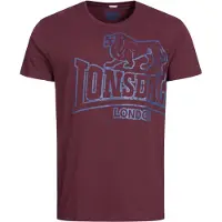 Lonsdale Camisa 'Langsett' safira / vermelho escuro