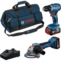 Bosch Kit De Ferramentas Elétricas Gsr 8v-45+gws18v-8+2x4.0ah+bolsa