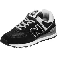 New Balance para homem. ML574V3 Treinadores 574v2 Evergreen black (38), Preto, Tecido, Plano, Camurça, Cordão, Casual
