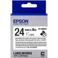 Epson LK-6WBVS fita para cabos preto sobre branco 24 mm