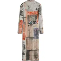 Desigual , Vestido justo collage, Viscose, S