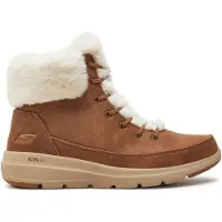 SKECHERS Botim com fivela 'Glacial Ultra' castanho / branco