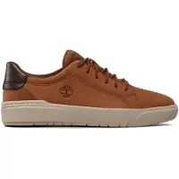 Timberland para homem. TB0A5S9CF131 Sapatilhas de cano baixo Seneca Bay em pele castanha com atacadores (44.5), Couro, Marrom, Plano, Cordão