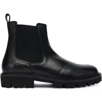 BOSS para homem. 50552573 Julyo Cheb Leather Ankle Boots preto (44), Couro, Plano, Nenhum, Casual