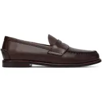 Ralph Lauren para homem. 803978015001 Mocassins Alston em pele polida castanha (40), Couro, Marrom, Plano, Nenhum, Casual, Clássico