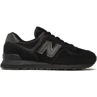 New Balance para homem. ML574V3 Ténis 574 Core black (40.5), Couro, Preto, Plano, Cordão, Casual