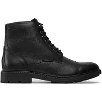 Pepe Jeans para homem. PMS50245 Fred Land botins de couro preto (42), Plano, Cordão, Zíper, Casual