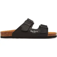 Pepe Jeans para mulher. PLS90638 Oban Claic 2 Anatomical Sandals preto (38), Plano, Nenhum, Casual