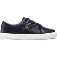 Ralph Lauren para mulher. 802849533001 Sapatilhas Janson II em couro nappa marinho (35.5), 1 a 3cm, Cordão, Casual