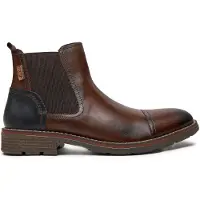 Pikolinos para homem. M2M-8022C1 Botins York em pele castanha (45), Couro, Marrom, Plano, Zíper, Casual