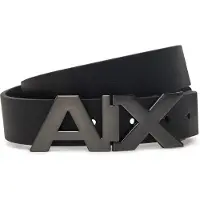 Armani Exchange para homem. 951058CC50543120 Cinto de couro preto, azul-marinho (30), Casual, Clássico, Pele