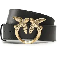 Pinko Cintos 'LOVE BERRY' ouro / preto