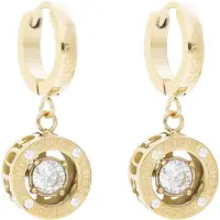 GUESS Gold-plated hoop Orecchini Solitaire JUBE01463JWYGT/U