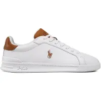 Ralph Lauren Ftw para homem. 809877598001 Ténis básicos de couro branco (40), Plano, Cordão, Casual