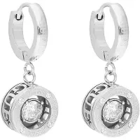 GUESS Elegant Steel Orecchini Circles Solitaire JUBE01463JWRHT / U