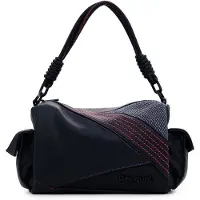 Desigual , Bolsa média com pespontos, Poliuretano, U