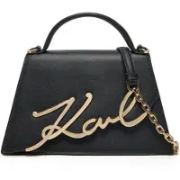 Karl Lagerfeld Malas de tiracolo 'K/SIGNATURE 2.0' ouro / preto