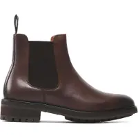 Ralph Lauren para homem. 812754385003 Botins Bryson em pele castanha (41), Couro, Marrom, Plano, Nenhum, Casual
