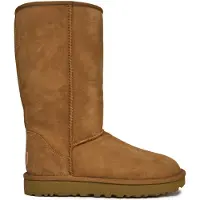 Ugg para mulher. 1016224 Botas de couro W Classic Tall II castanho (36), Marrom, Plano, 1 a 3cm, Nenhum, Casual