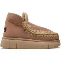 Mou para mulher. MU.FW531009A Sapatilhas de couro bege Eskimo Bounce (36), 3 a 5cm, Nenhum, Casual