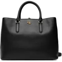 Lauren Accesorios para mulher. 431876724004 Saco de couro Satchel Marcy em couro preto (OSFA), Casual, Pele