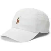 Ralph Lauren para mulher. 211954881002 Boné Pony Ball branco (OSFA), Casual, Algodão
