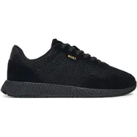 BOSS para homem. 50541882 Sapatilhas Titanium preto (40), Plano, Cordão, Casual