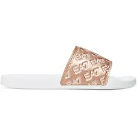 EA7 unisex. 7X000109_AF15125 Chinelos All Over Logo Branco (39), Preto, Plano, Nenhum, Casual, Beachwear