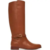 Ralph Lauren para mulher. 802974383001 Botas Brooke II em pele castanha (38), Couro, Marrom, Plano, Zíper, Casual