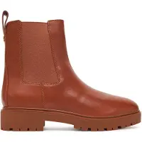 Ralph Lauren para mulher. 802974476001 Botas de couro Allyson castanho (36), Marrom, Plano, Nenhum, Casual