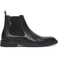 BOSS para homem. 50552527 Botins de Pele Calev preto (44), Couro, Cordão, Clássico