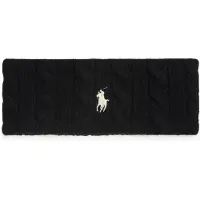 Ralph Lauren para mulher. 455981426001 Faixa de cabelo de lã e caxemira preta (OSFA), Preto, Casual