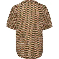 Kaffe Blusa abe / laranja escuro / branco