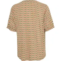 Kaffe Blusa abe / laranja escuro / branco